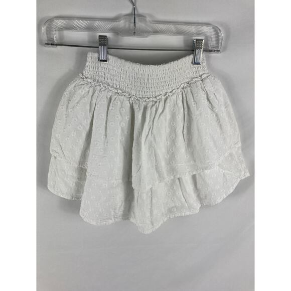 Hollister Ultra High Rise Embroidered Mini Skort y2k White Size XS - Picture 3 of 3